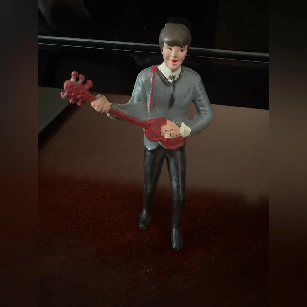 Vintage The Beatles Plastic Figure Paul McCartney Wilton Go-Go Swingers Cake Top